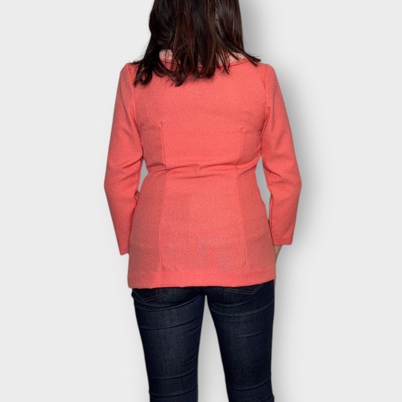 Vintage 1960s Custom Tailored, Peach, Lace, Double Breasted, Blazer - Picture 5 of 6